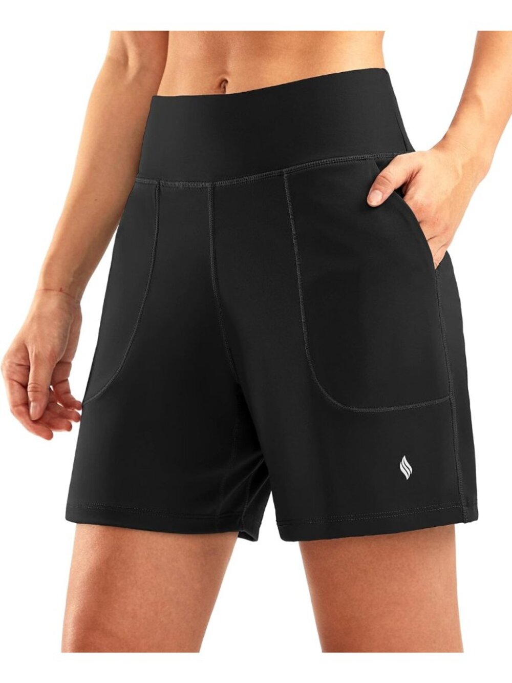 Stylish Women's 6''/8'' Shorts with 4 Pockets - Perfect for Summer & Casual Wear